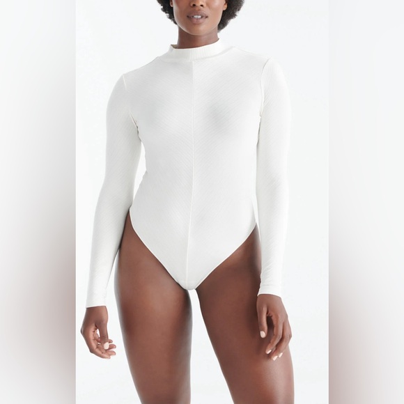 Knix Papaya Mock Neck Bodysuit - NWOT - Picture 1 of 5